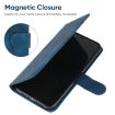 Sony Xperia 10 II Blue Leather Phone Case - Geometric Lines - 5