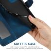 Sony Xperia 1 III Blue Leather Phone Case - Geometric Lines - 6