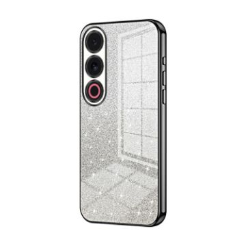 Meizu 21 Note Glitter Powder Electroplated Phone Case - Black - 1