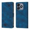 Oukitel C51 Blue Leather Phone Case - Skin Feel Embossed - 2