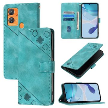 Oukitel C33 Green Leather Phone Case - Skin Feel Embossed - 1
