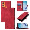 Oukitel C33 Red Leather Phone Case - Skin Feel Embossed - 1