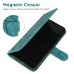Green Leather Phone Case for Google Pixel 4a 4G - Geometric Lines - 5
