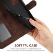 Brown Leather Phone Case for Google Pixel 5 - Geometric Lines - 6