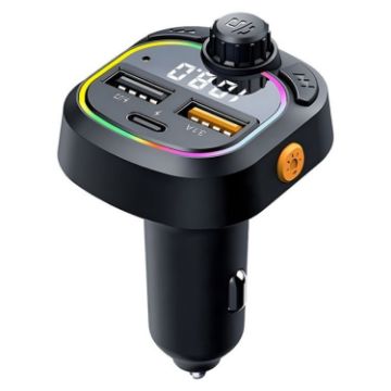 C6 Type-C+2 USB Fast Charger Audio MP3 Player FM Car Bluetooth Transmitter - 1