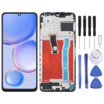 Huawei Nova Y71 LCD Screen Digitizer Assembly with Frame - Black - 1