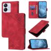 Blackview Color 8 Red Embossed Leather Phone Case - 1