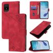 TCL 502 Red Embossed Leather Phone Case - Skin Feel - 1
