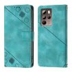 HTC U24 Pro Green Leather Phone Case - Skin Feel Embossed - 2