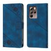 HTC U24 Pro Blue Leather Phone Case - Skin Feel Embossed - 2