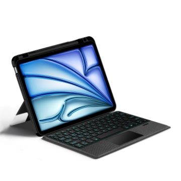 iPad Mini 6 Bluetooth Keyboard Leather Case - Black - 1