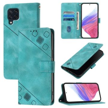 Samsung Galaxy M22/M32 4G Green Leather Phone Case - 1