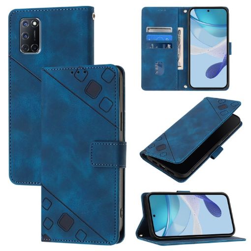 OPPO A72/A52/A92 4G Blue Leather Phone Case - 1