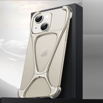 iPhone 14/13 Hercules Zinc Alloy Metal Phone Case - Titanium Grey - 1