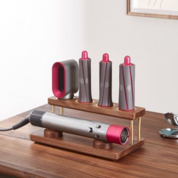 Dyson Airwrap Walnut Storage Rack - Countertop Organizer - 1