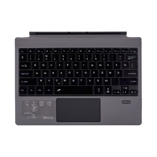 Russian Backlit Bluetooth Keyboard for Microsoft Surface Pro - Grey - 1