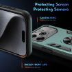 Tecno Pova 6 Pro Shockproof Metal Ring Holder Phone Case - Green - 3