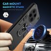 Tecno Camon 30 Premier Shockproof Metal Ring Holder Phone Case - Black - 2