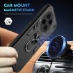 Tecno Camon 30 4G Shockproof Metal Ring Holder Phone Case - Black - 2