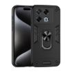 Infinix GT 20 Pro Shockproof Metal Ring Holder Phone Case - Black - 1