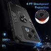 Infinix GT 20 Pro Shockproof Metal Ring Holder Phone Case - Black - 4