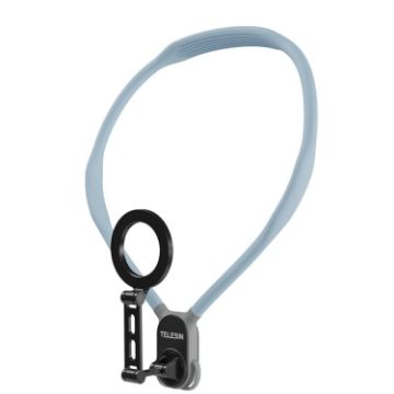 TELESIN MNM-002 Magsafe Magnetic Suction Neck Stand (Sky Blue) - 1