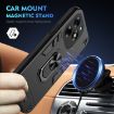 Itel S23+ Shockproof Metal Ring Holder Phone Case - Black - 2
