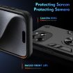 Itel S23+ Shockproof Metal Ring Holder Phone Case - Black - 3