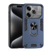 Tecno Pova 6 Pro Blue Metal Ring Holder Phone Case - 1