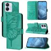 Blackview Color 8 Embossed Butterfly Leather Phone Case - Green - 1