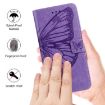 Blackview Color 8 Embossed Butterfly Leather Phone Case - Purple - 5