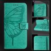 Blackview A53 Green Embossed Butterfly Leather Phone Case - 6