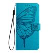 Blackview Shark 8 Embossed Butterfly Leather Phone Case - Blue - 3