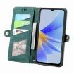 OPPO A72 5G Green Leather Phone Case - Geometric Zipper Wallet - 3