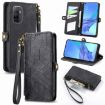 OPPO A53 2020 Geometric Zipper Wallet Leather Phone Case - 1