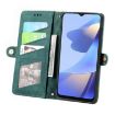 OPPO A15 Green Geometric Zipper Wallet Leather Phone Case - 3
