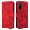 OnePlus Nord N100 Red Leather Phone Case - Geometric Lines Skin Feel - 2