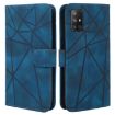 OnePlus Nord N10 5G Blue Leather Phone Case - Geometric Lines - 2
