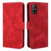 OnePlus Nord N10 5G Red Leather Phone Case - Geometric Lines - 2
