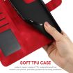 OnePlus Nord N10 5G Red Leather Phone Case - Geometric Lines - 6