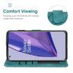 OnePlus 9 Green Leather Phone Case - Geometric Lines Skin Feel - 4