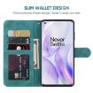 OnePlus 8 Pro Green Leather Phone Case - Geometric Lines - 3