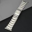 Apple Watch Series 5 40mm Titanium Metal Watch Band - Silver - 4