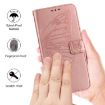 HTC U24 Pro Rose Gold Butterfly Leather Phone Case - 5