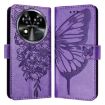 Oukitel C37 Purple Butterfly Leather Phone Case - 2