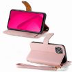 T-Mobile T Phone 2 Pro 5G Pink Leather Phone Case with Zipper Lanyard - 4