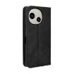 Black Leather Phone Case for Sharp Aquos R9 - Retro Texture, Magnetic Buckle - 3