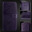 Dark Purple Butterfly Leather Phone Case for iPod Touch 7/6/5 - 6