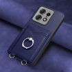Motorola Edge 50 Pro EU Edition R20 Ring Card Holder Phone Case Blue - 2