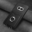 For Nothing Phone 2a R20 Ring Card Holder Phone Case - Black - 2